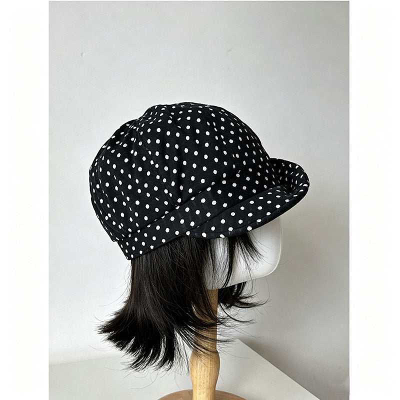 Women's Vintage Polka Dot Newsboy Cap - image 7