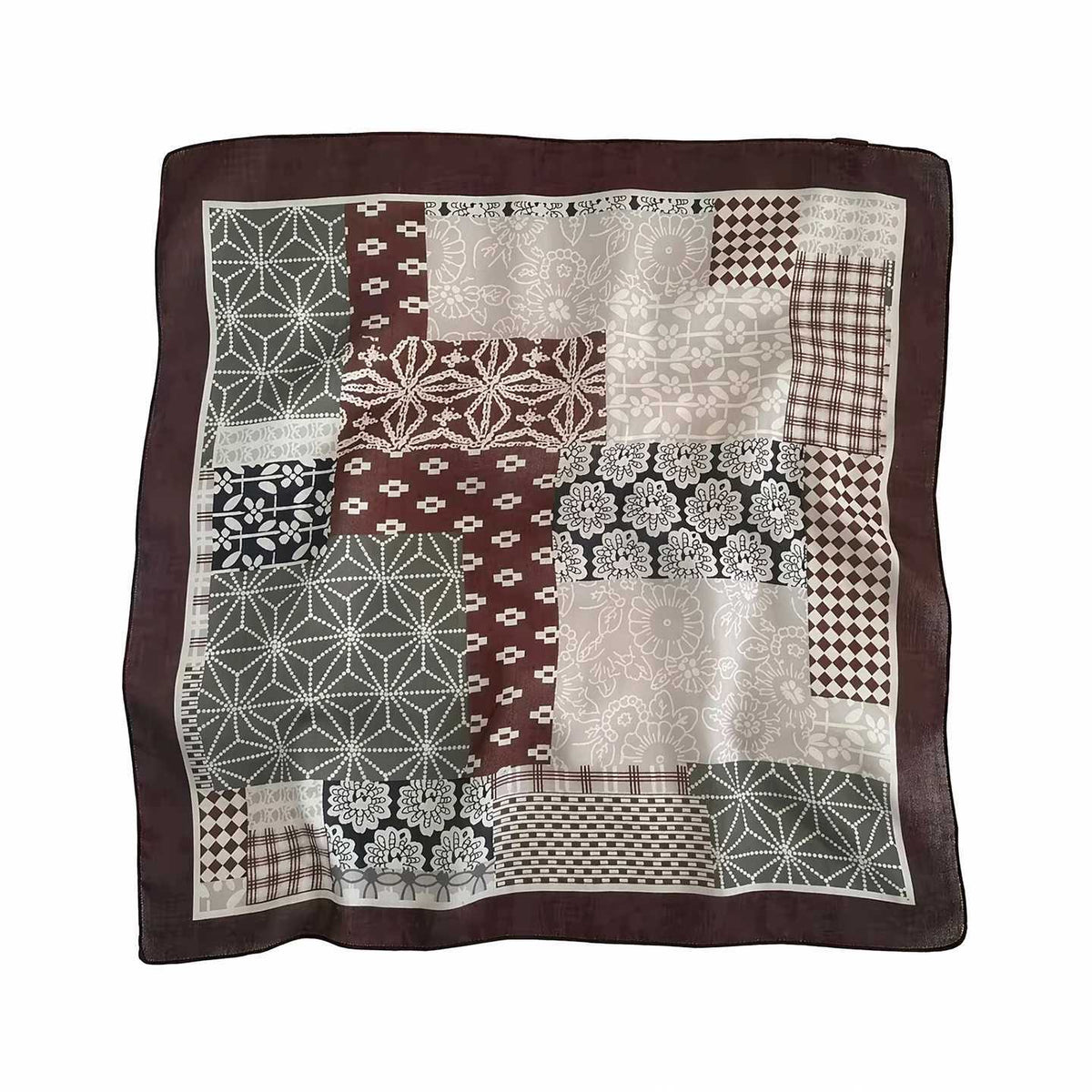Women's Vintage Patchwork Bandana Headscarf - image 1