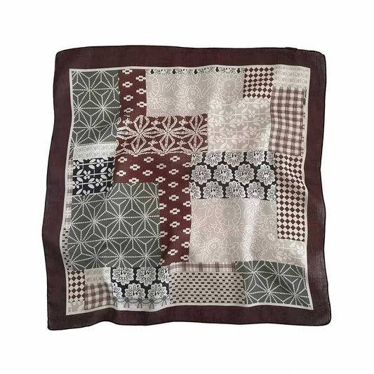 Women's Vintage Patchwork Bandana Headscarf - image 1