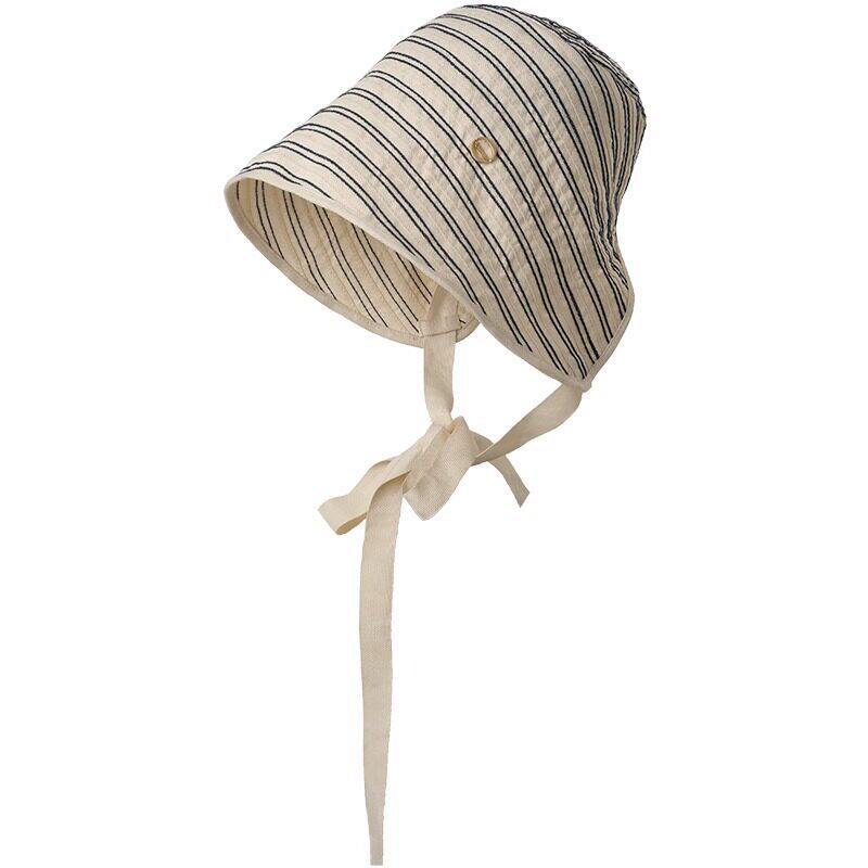 Women's Vintage Striped Bonnet Hat - image 1