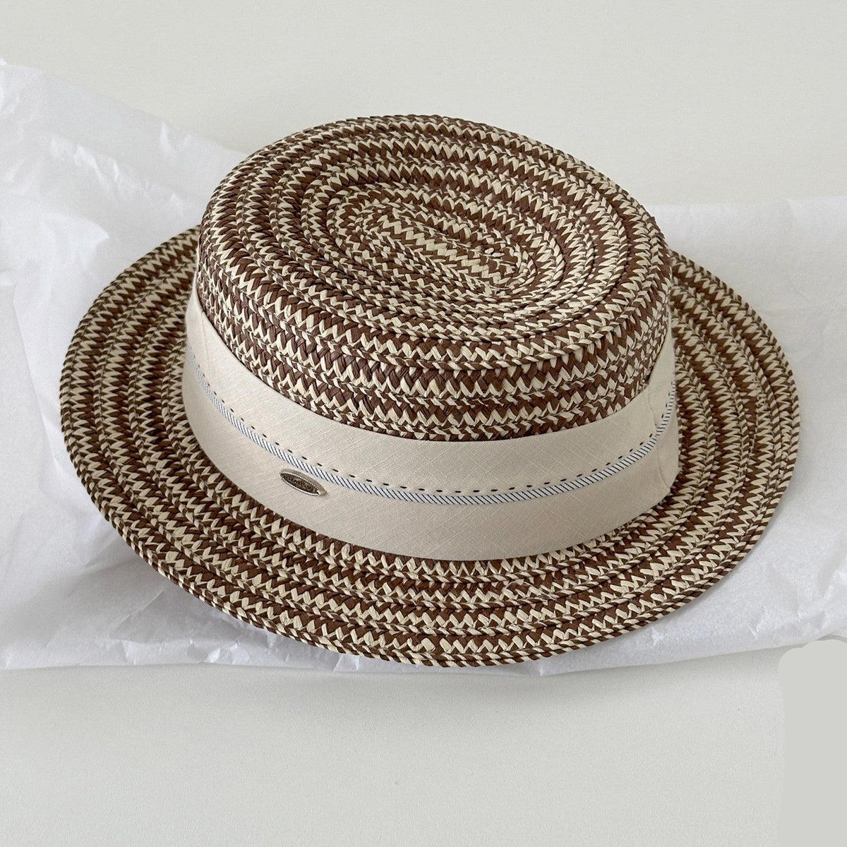 Women's Woven Straw Boater Sun Hat - image 6