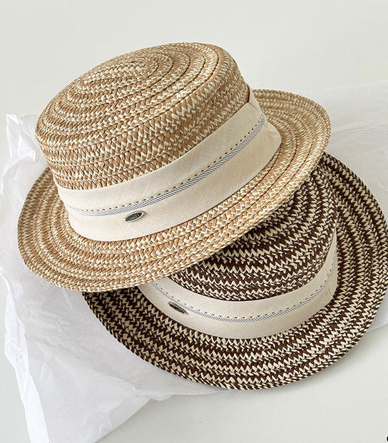 Women's Woven Straw Boater Sun Hat - image 5