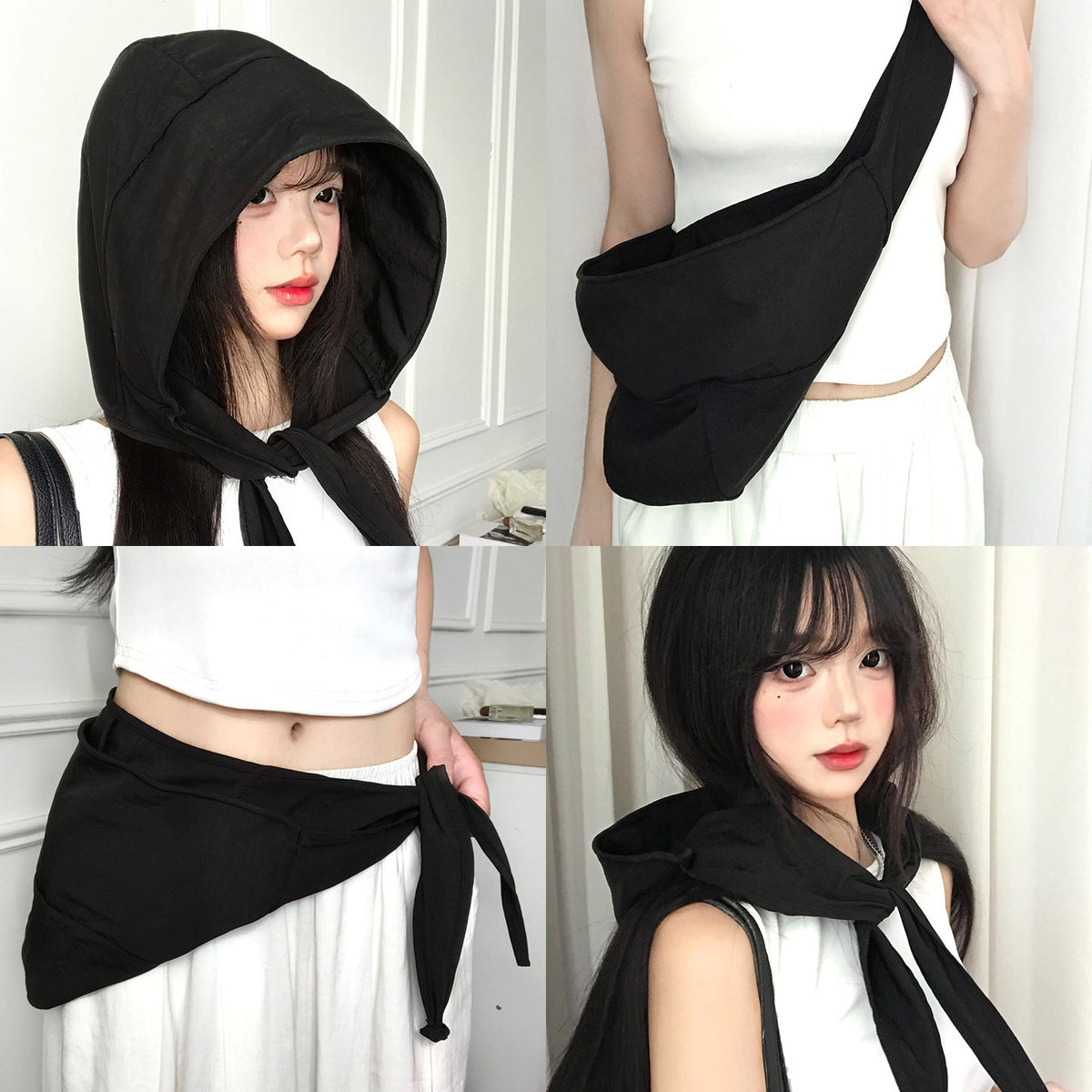Women's 2-in-1 Cotton Hood Hat & Crossbody Bag - image 5