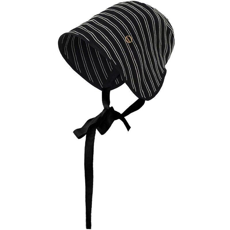 Women's Vintage Striped Bonnet Hat - image 6