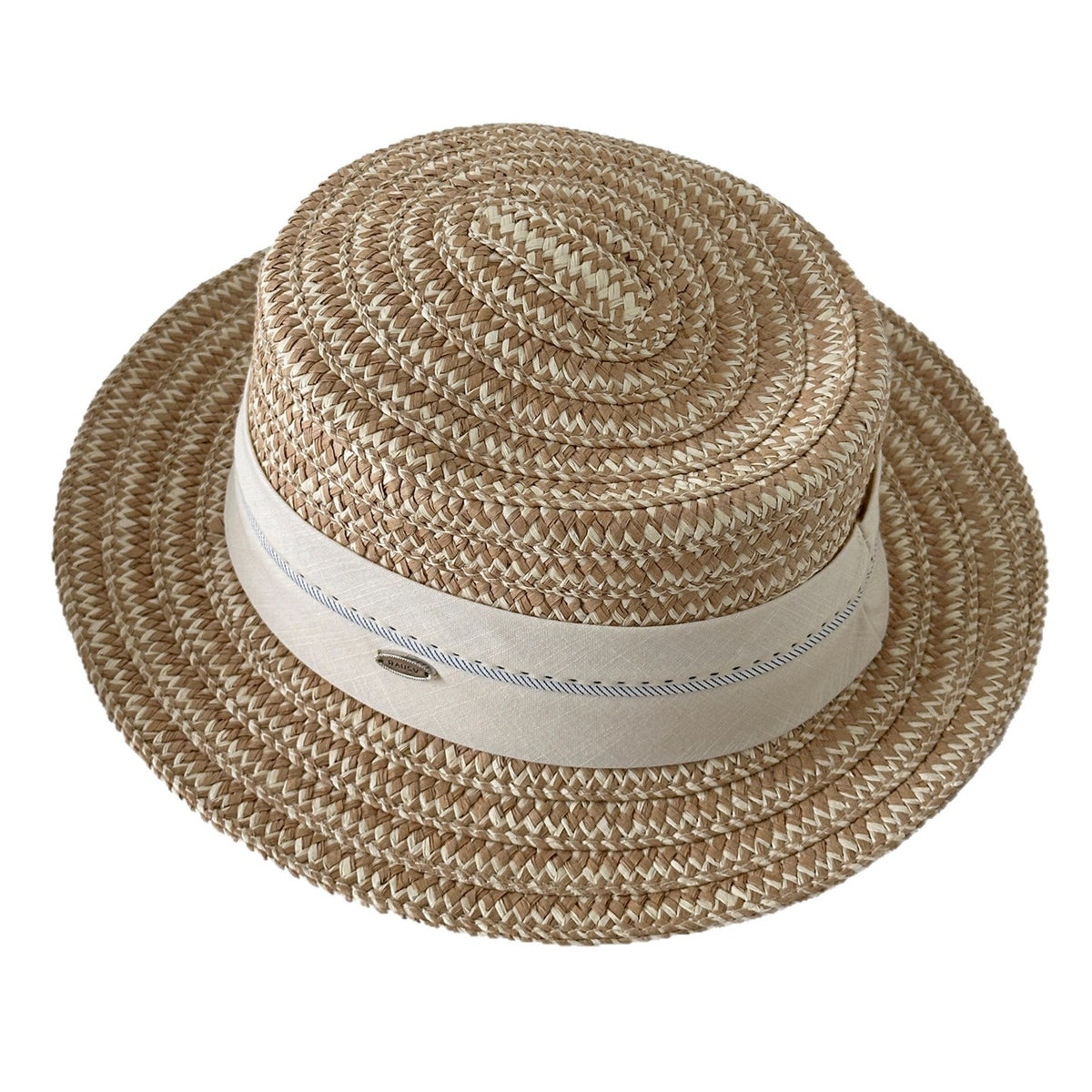 Women's Woven Straw Boater Sun Hat - image 1