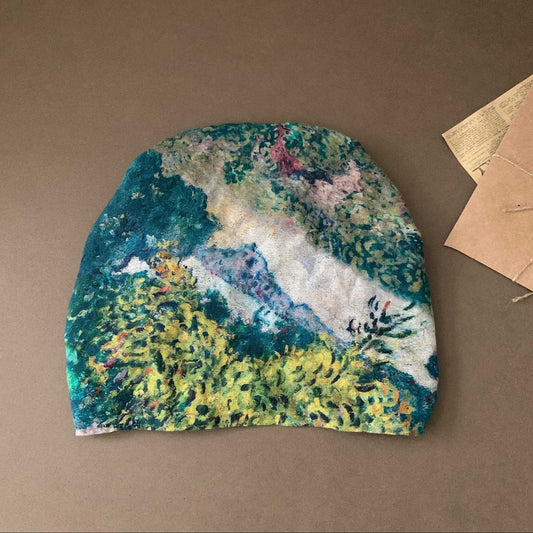 Women's Impressionist Print Slouchy Beanie - image 1